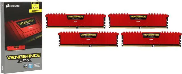 Alt view image 3 of 3 - CORSAIR Vengeance LPX 32GB (4 x 8GB) DDR4 2666 (PC4 21300) memory kit for DDR4 Systems Model CMK32GX4M4A2666C16R