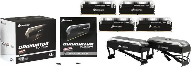 Alt view image 7 of 7 - CORSAIR Dominator Platinum 32GB (4 x 8GB) DDR4 3000 (PC4 24000) Memory Kit Model CMD32GX4M4B3000C15