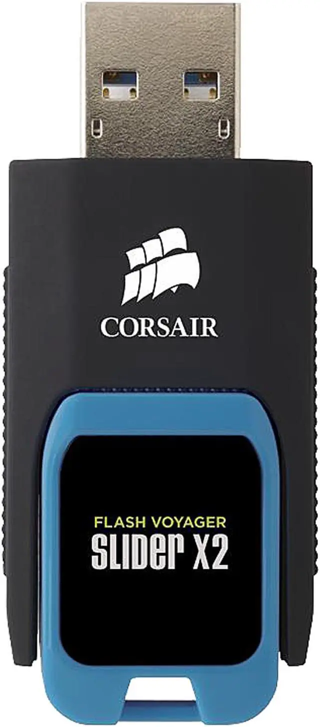 Alt view image 3 of 4 - Corsair 64GB Voyager Slider X2 USB 3.0 Flash Drive, Speed Up to 200MB/s (CMFSL3X2-64GB)