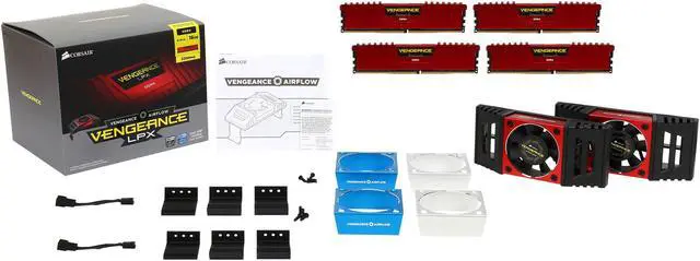 Alt view image 6 of 6 - CORSAIR Vengeance LPX 16GB (4 x 4GB) DDR4 3200 (PC4 25600) Memory Kit - Red Model CMK16GX4M4B3200C16R