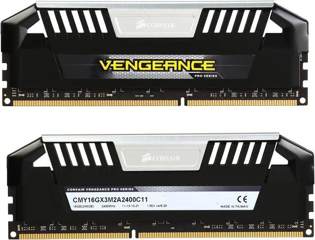 Alt view image 2 of 3 - CORSAIR Vengeance Pro 16GB (2 x 8GB) DDR3 2400 (PC3 19200) Desktop Memory Model CMY16GX3M2A2400C11