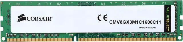 Alt view image 2 of 3 - CORSAIR ValueSelect 8GB DDR3L 1600 (PC3L 12800) Desktop Memory Model CMV8GX3M1C1600C11