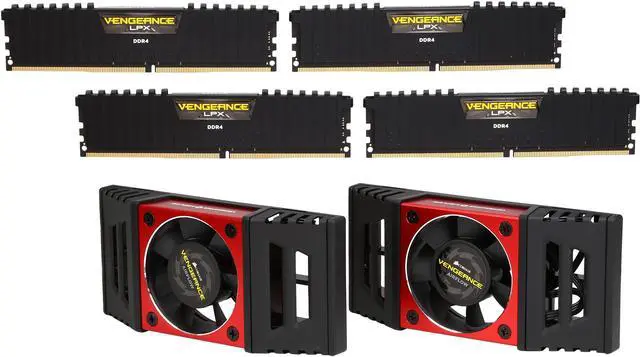 Main image of CORSAIR Vengeance LPX 32GB (4 x 8GB) DDR4 3000 (PC4 24000) Desktop Memory Kit, Corsair Vengeance Airflow Included Model CMK32GX4M4B3000C15