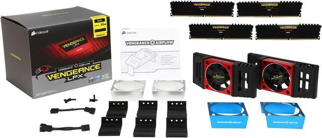 Alt view image 6 of 6 - CORSAIR Vengeance LPX 32GB (4 x 8GB) DDR4 3000 (PC4 24000) Desktop Memory Kit, Corsair Vengeance Airflow Included Model CMK32GX4M4B3000C15