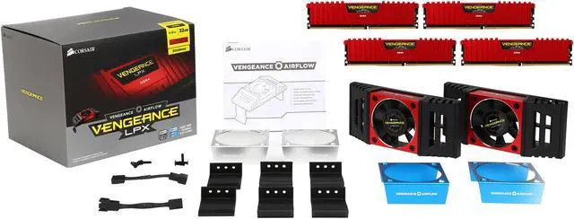 Alt view image 6 of 6 - CORSAIR Vengeance LPX 32GB (4 x 8GB) DDR4 3000 (PC4 24000) Desktop Memory Kit, Corsair Vengeance Airflow Included Model CMK32GX4M4B3000C15R