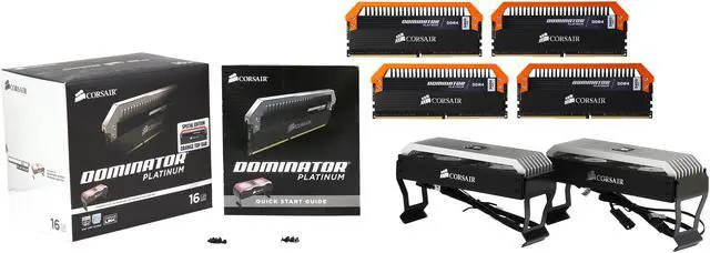 Alt view image 8 of 8 - CORSAIR Dominator Platinum 16GB (4 x 4GB) DDR4 3400 (PC4 27200) Memory Kit - Limited Edition Orange, Airflow Platinum Dominator Fan Assembly Included Model CMD16GX4M4B3400C16