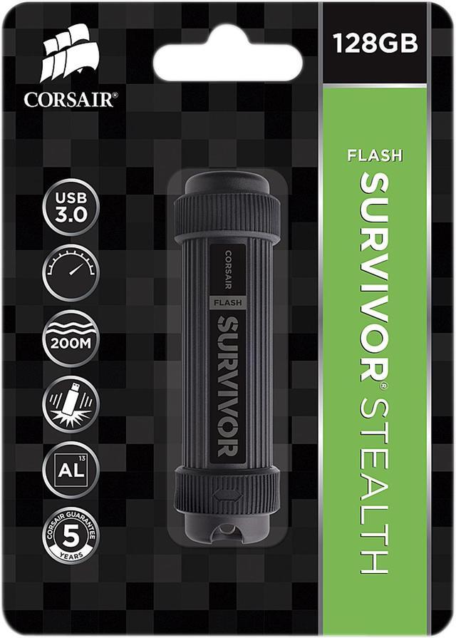 Alt view image 4 of 8 - Corsair 128GB Survivor Stealth USB 3.0 Flash Drive (CMFSS3B-128GB)