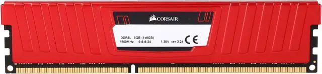 Alt view image 2 of 3 - CORSAIR Vengeance LP 8GB DDR3L 1600 (PC3L 12800) Memory Kit Model CML8GX3M1C1600C9R