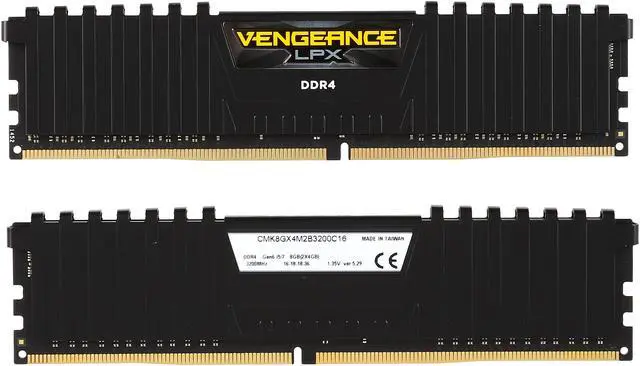 Alt view image 2 of 3 - CORSAIR Vengeance LPX 8GB (2 x 4GB) DDR4 3200 (PC4 25600) Desktop Memory Model CMK8GX4M2B3200C16