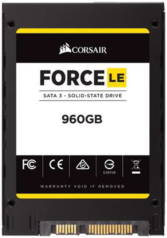 Alt view image 3 of 4 - Corsair Force LE 2.5" 960GB SATA III TLC Internal Solid State Drive (SSD) CSSD-F960GBLEB