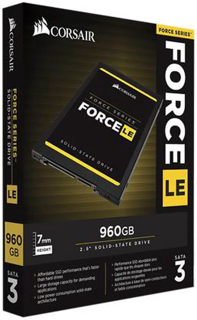 Alt view image 4 of 4 - Corsair Force LE 2.5" 960GB SATA III TLC Internal Solid State Drive (SSD) CSSD-F960GBLEB
