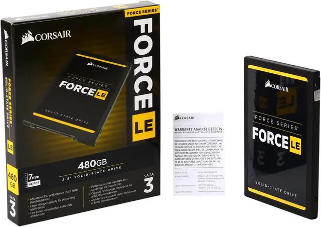 Alt view image 6 of 5 - Corsair Force LE 2.5" 480GB SATA III TLC Internal Solid State Drive (SSD) CSSD-F480GBLEB