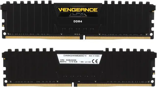 Alt view image 2 of 6 - CORSAIR Vengeance LPX 64GB (8 x 8GB) DDR4 2800 (PC4 22400) Desktop Memory Model CMK64GX4M8B2800C14
