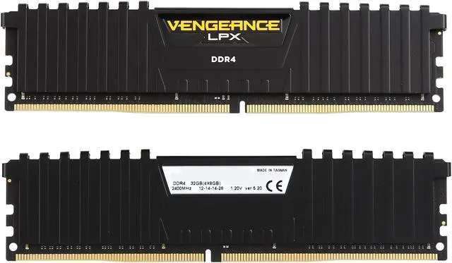 Alt view image 2 of 3 - CORSAIR Vengeance LPX 32GB (4 x 8GB) DDR4 2400 (PC4 19200) Desktop Memory Model CMK32GX4M4A2400C12