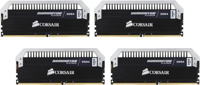 Main image of CORSAIR Dominator Platinum 32GB (4 x 8GB) DDR4 2400 (PC4 19200) Desktop Memory Model CMD32GX4M4B2400C10