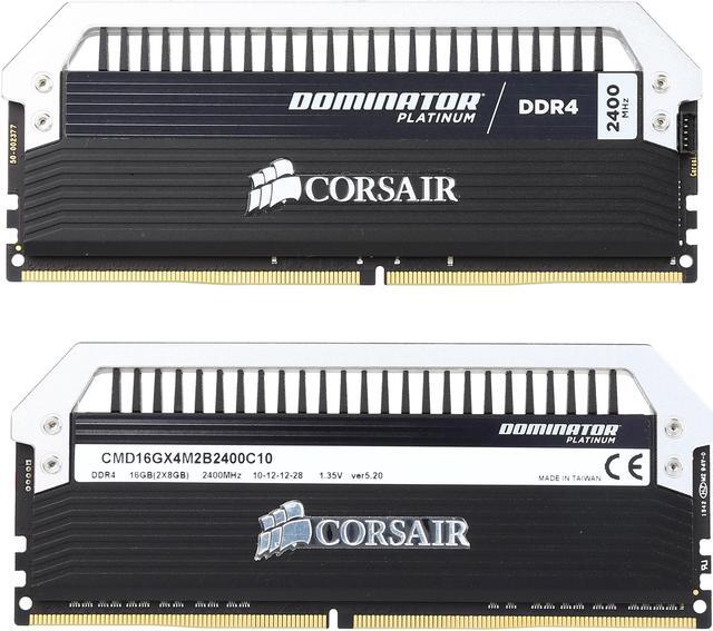 Alt view image 2 of 3 - CORSAIR Dominator Platinum 16GB (2 x 8GB) DDR4 2400 (PC4 19200) Desktop Memory Model CMD16GX4M2B2400C10