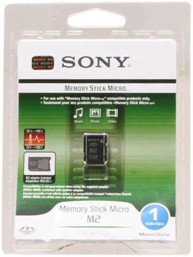 Alt view image 2 of 2 - SONY 1GB Memory Stick Micro (M2) Flash Card Model MS-A1GD