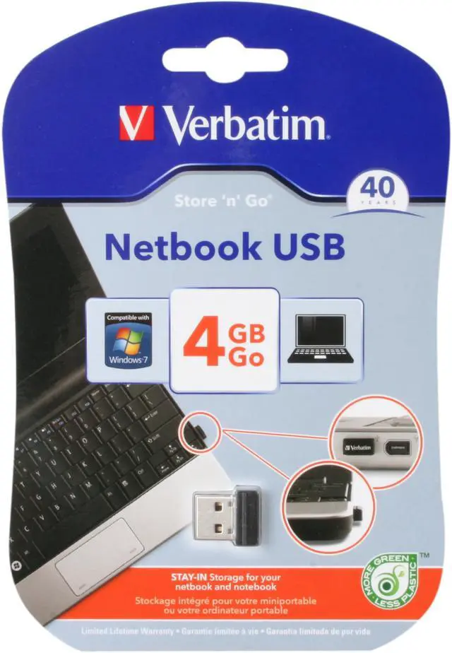 Alt view image 5 of 5 - Verbatim Store 'n' Stay 4GB Netbook USB Drive 97462