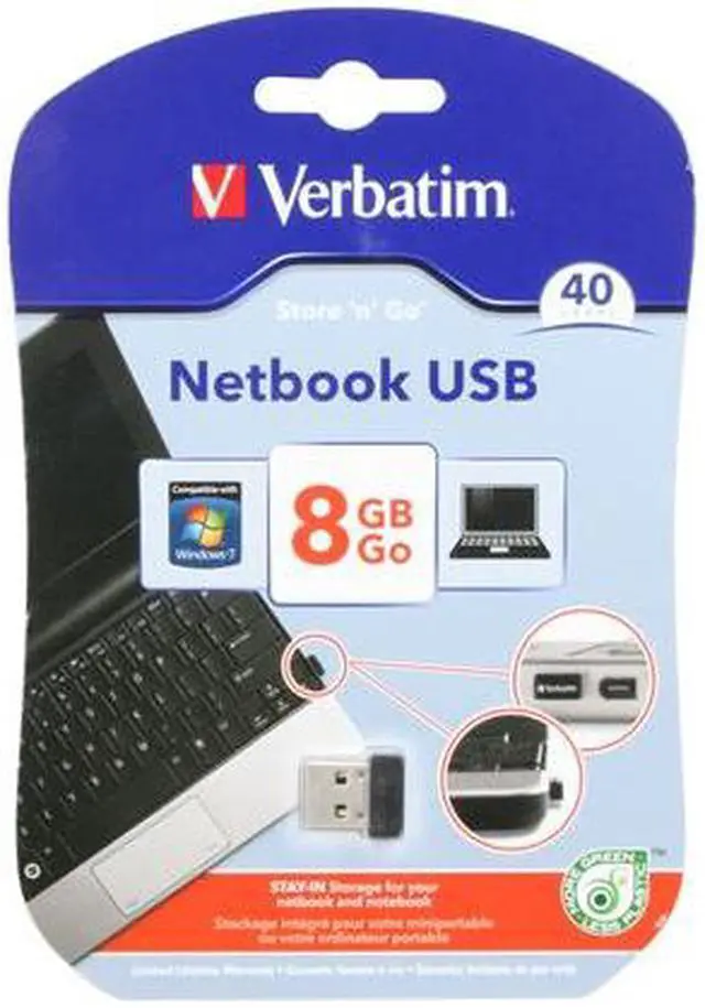 Alt view image 3 of 2 - Verbatim Store 'n' Stay 8GB Netbook USB Drive 97463