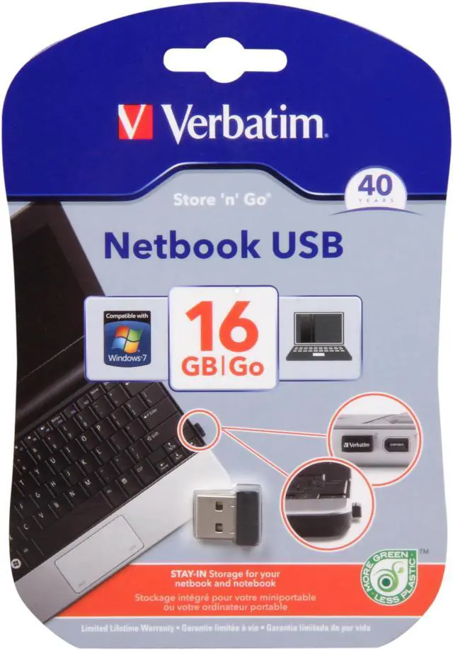 Alt view image 4 of 4 - Verbatim Store 'n' Stay 16GB Netbook USB Drive 97464