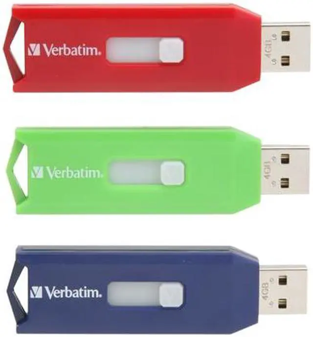Alt view image 2 of 4 - Verbatim Store 'n' Go 12GB (4GB x 3) USB 2.0 Flash Drive (Green, Blue & Red) 97002