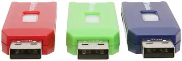 Alt view image 3 of 4 - Verbatim Store 'n' Go 12GB (4GB x 3) USB 2.0 Flash Drive (Green, Blue & Red) 97002