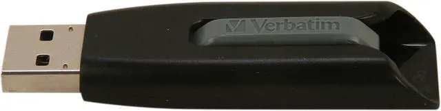 Alt view image 3 of 5 - Verbatim 32GB Store 'n' Go V3 USB 3.0 Flash Drive, Black/Gray Model 49173