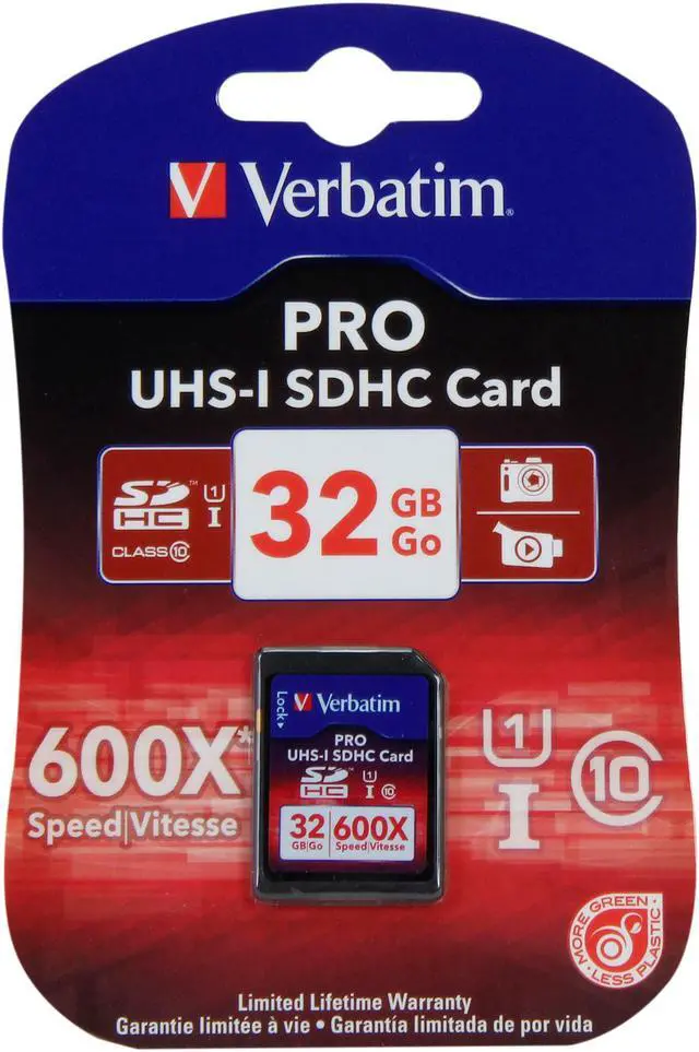 Alt view image 4 of 4 - Verbatim PRO 32 GB Secure Digital High Capacity (SDHC) - 1 Card