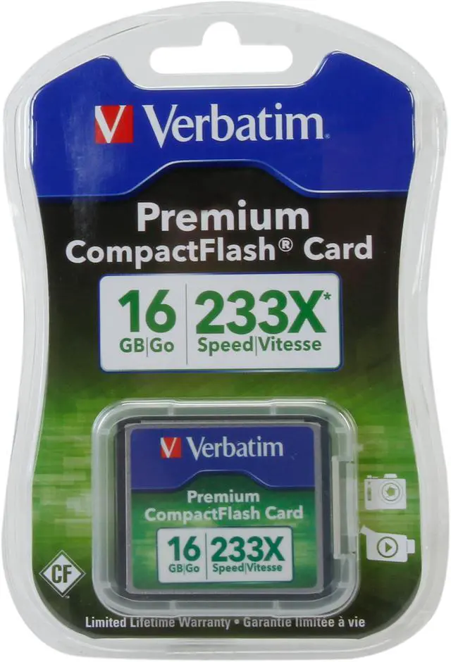 Alt view image 5 of 5 - Verbatim Premium 16 GB CompactFlash (CF) Card - 1 Card/1 Pack