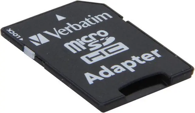 Alt view image 3 of 5 - Verbatim 32GB microSDHC Flash Card w/ Adapter Model 44083