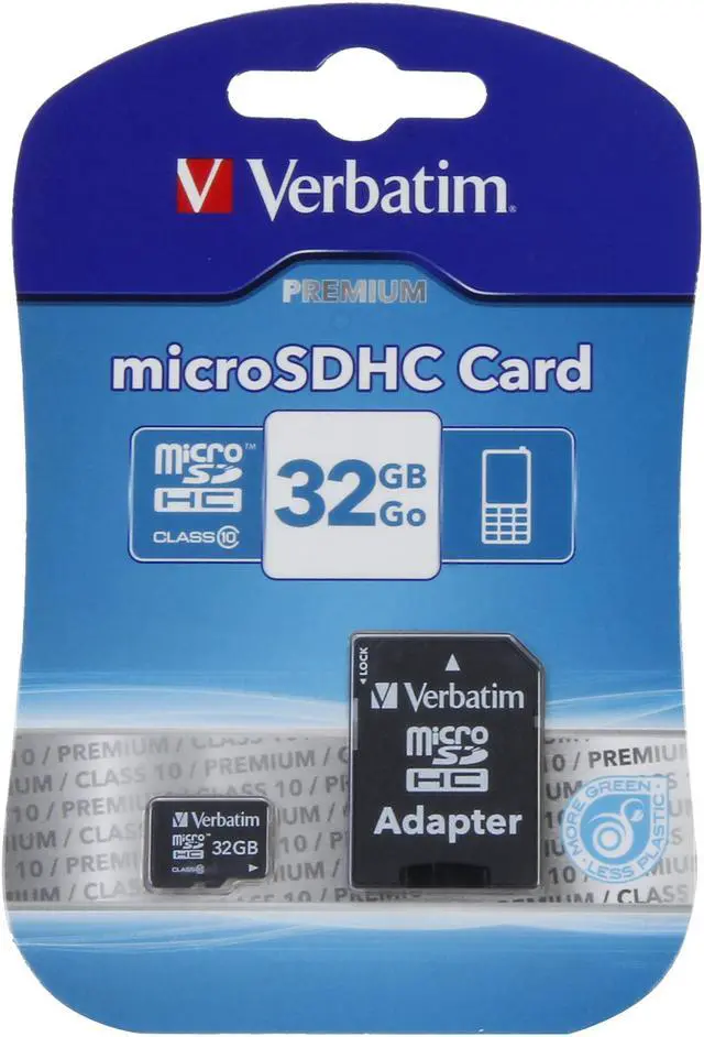 Alt view image 5 of 5 - Verbatim 32GB microSDHC Flash Card w/ Adapter Model 44083