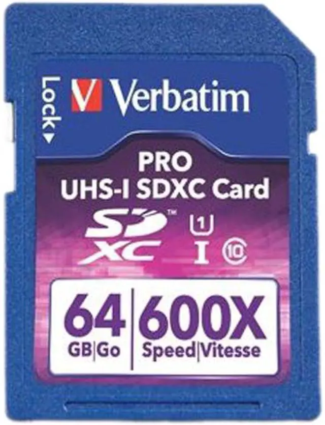 Main image of Verbatim Pro 600X 64GB microSDXC Flash Card Model 98670