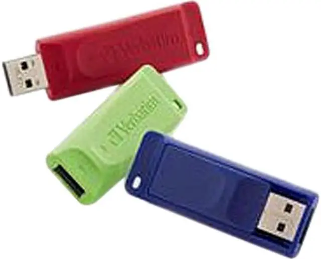 Main image of Verbatim 8GB Store 'n' Go USB Flash Drive - 3pk - Red, Green, Blue