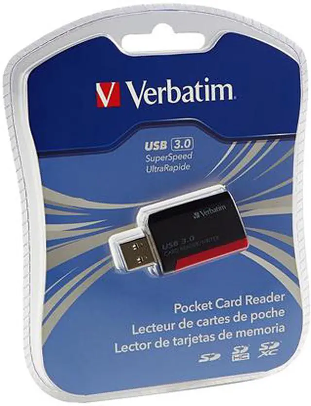 Alt view image 4 of 4 - Verbatim Pocket Card Reader, USB 3.0 - Black