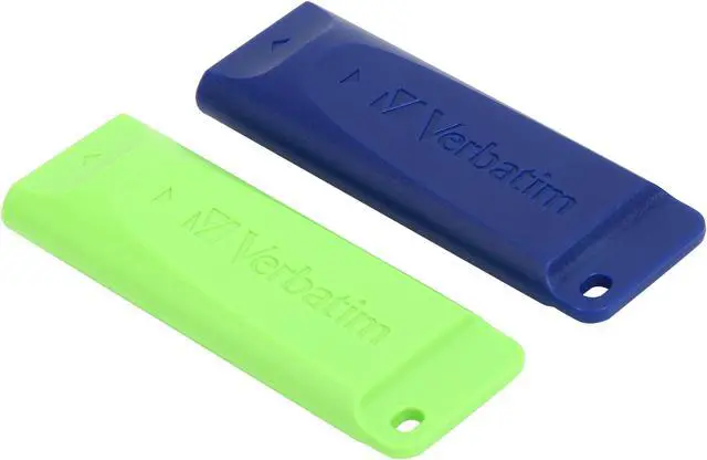 Main image of Verbatim Store 'n' Go 32GB USB Flash Drive - Pack of 2 - Blue, Green 99124