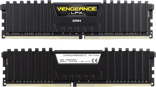 Alt view image 2 of 6 - CORSAIR Vengeance LPX 64GB (8 x 8GB) DDR4 3200 (PC4 25600) Desktop Memory Model CMK64GX4M8B3200C16