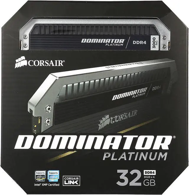 Alt view image 3 of 3 - CORSAIR Dominator Platinum 32GB (4 x 8GB) DDR4 3000 (PC4 24000) Desktop Memory Model CMD32GX4M4C3000C15
