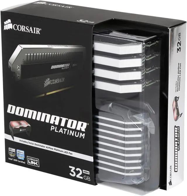 CORSAIR DOMINATOR PLATINUM RGB 64GB (4x16GB) DDR4 3600 (PC4-28800) C18 1.35V - white