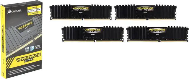 Alt view image 3 of 3 - CORSAIR Vengeance LPX 64GB (4 x 16GB) DDR4 3000 (PC4 24000) Desktop Memory Model CMK64GX4M4C3000C15