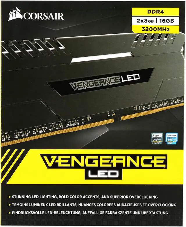 Alt view image 5 of 5 - CORSAIR Vengeance LED 16GB (2 x 8GB) DDR4 3200 (PC4 25600) Memory (Desktop Memory) Model CMU16GX4M2C3200C16