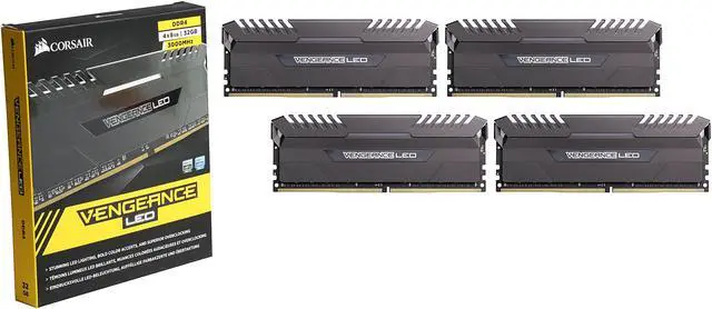 Alt view image 5 of 5 - CORSAIR Vengeance LED 32GB (4 x 8GB) DDR4 3000 (PC4 24000) Memory Kit Model CMU32GX4M4C3000C15