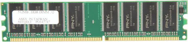 Main image of PNY Optima 512MB DDR 400 (PC 3200) Desktop Memory Model MD0512SD1-400