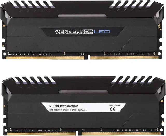 Alt view image 3 of 4 - CORSAIR Vengeance LED 16GB (2 x 8GB) DDR4 3200 (PC4 25600) Memory (Desktop Memory) Model CMU16GX4M2C3200C16B