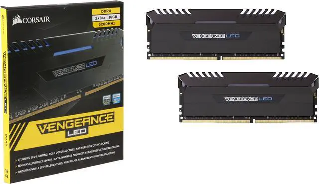 Alt view image 4 of 4 - CORSAIR Vengeance LED 16GB (2 x 8GB) DDR4 3200 (PC4 25600) Memory (Desktop Memory) Model CMU16GX4M2C3200C16B