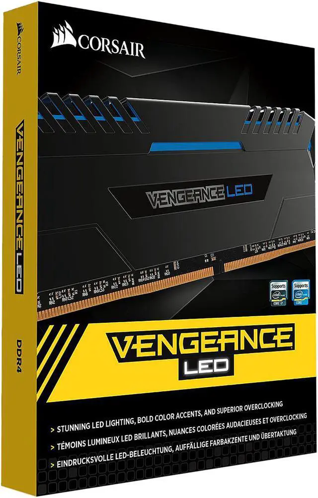 Alt view image 3 of 3 - CORSAIR Vengeance LED 32GB (4 x 8GB) DDR4 3000 (PC4 24000) Memory (Desktop Memory) Model CMU32GX4M4C3000C15B