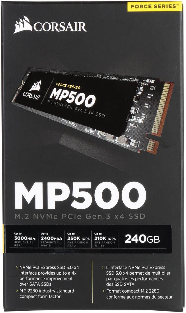 Corsair MP500 M.2 2280 240GB PCI-Express 3.0 x4 MLC Internal Solid State Drive (SSD) CSSD-F240GBMP500 SSDs Newegg.com