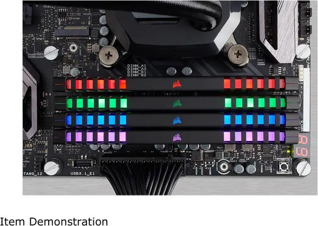 Alt view image 3 of 3 - CORSAIR Vengeance RGB DRAM 32GB (4 x 8GB) DDR4 3000 (PC4-24000) C15 - Intel 100/200 Series Desktop Memory