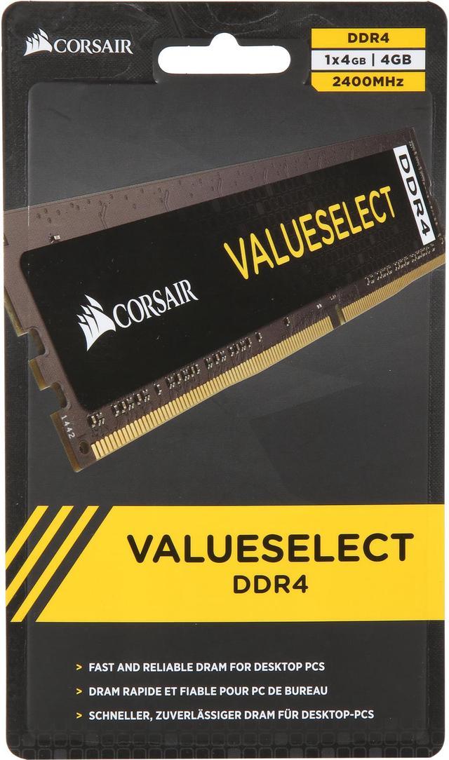 Corsair ValueSelect 4 Go DDR4 2400MHz CL16 - Mémoire PC - LDLC