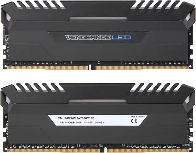 Alt view image 2 of 3 - CORSAIR Vengeance LED 16GB (2 x 8GB) DDR4 2666 (PC4 21300) Desktop Memory Model CMU16GX4M2A2666C16B