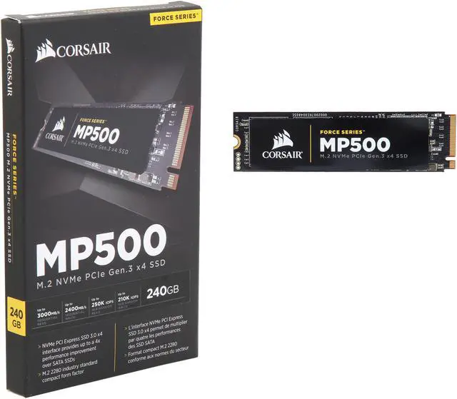 Alt view image 4 of 4 - Corsair Force MP500 M.2 2280 240GB PCI-Express 3.0 x4 MLC Internal Solid State Drive (SSD) CSSD-F240GBMP500/RF2